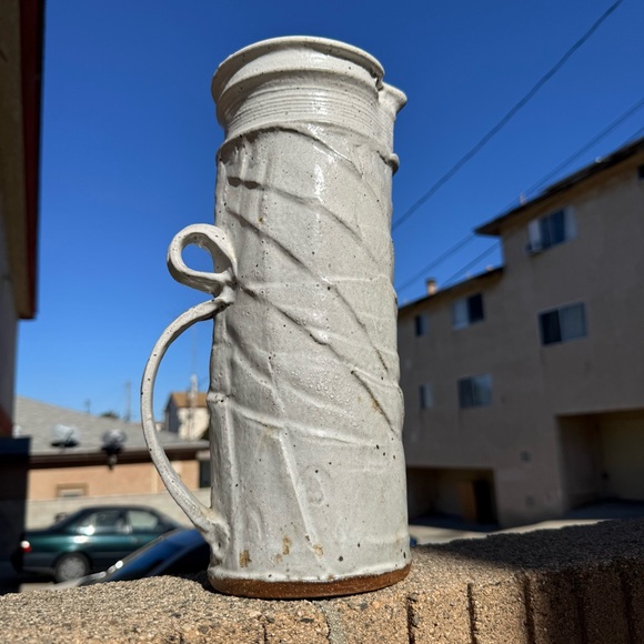Vintage studio pottery ceramic decorative pitcher - Picture 6 of 8